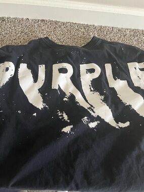 Black purple brand shirt